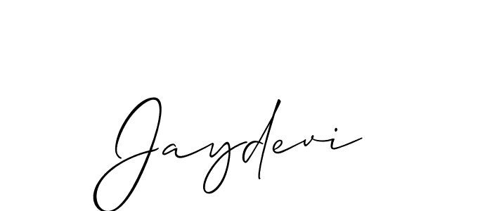 Create a beautiful signature design for name Jaydevi. With this signature (Allison_Script) fonts, you can make a handwritten signature for free. Jaydevi signature style 2 images and pictures png