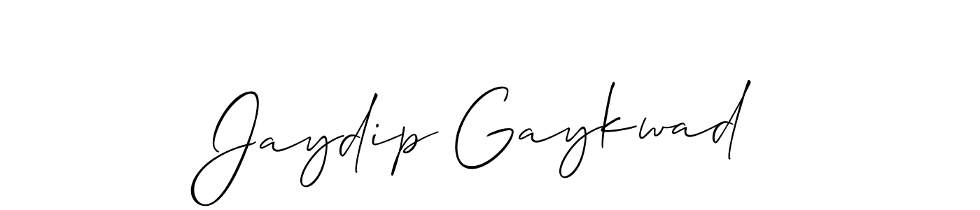 Design your own signature with our free online signature maker. With this signature software, you can create a handwritten (Allison_Script) signature for name Jaydip Gaykwad. Jaydip Gaykwad signature style 2 images and pictures png