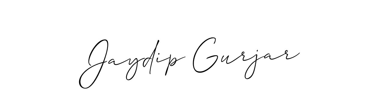 How to make Jaydip Gurjar signature? Allison_Script is a professional autograph style. Create handwritten signature for Jaydip Gurjar name. Jaydip Gurjar signature style 2 images and pictures png