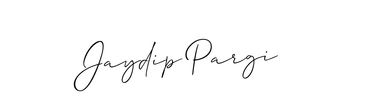 How to Draw Jaydip Pargi signature style? Allison_Script is a latest design signature styles for name Jaydip Pargi. Jaydip Pargi signature style 2 images and pictures png