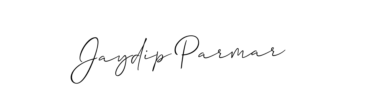 Create a beautiful signature design for name Jaydip Parmar. With this signature (Allison_Script) fonts, you can make a handwritten signature for free. Jaydip Parmar signature style 2 images and pictures png