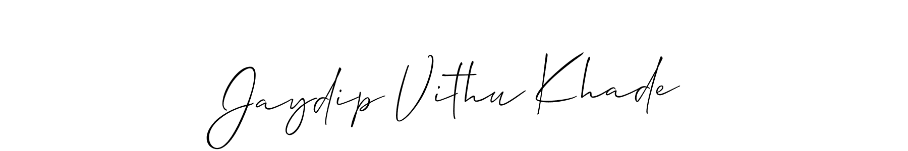 Make a beautiful signature design for name Jaydip Vithu Khade. Use this online signature maker to create a handwritten signature for free. Jaydip Vithu Khade signature style 2 images and pictures png