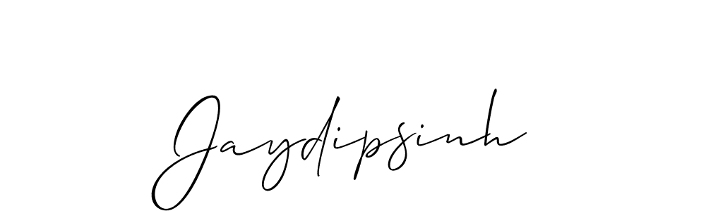 Design your own signature with our free online signature maker. With this signature software, you can create a handwritten (Allison_Script) signature for name Jaydipsinh. Jaydipsinh signature style 2 images and pictures png