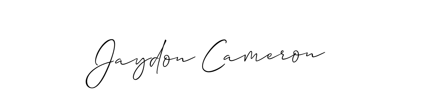 Jaydon Cameron stylish signature style. Best Handwritten Sign (Allison_Script) for my name. Handwritten Signature Collection Ideas for my name Jaydon Cameron. Jaydon Cameron signature style 2 images and pictures png