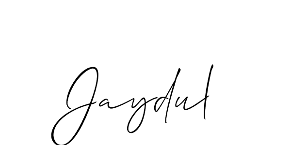 Create a beautiful signature design for name Jaydul. With this signature (Allison_Script) fonts, you can make a handwritten signature for free. Jaydul signature style 2 images and pictures png