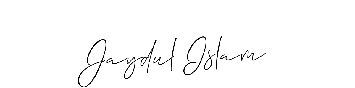 Create a beautiful signature design for name Jaydul Islam. With this signature (Allison_Script) fonts, you can make a handwritten signature for free. Jaydul Islam signature style 2 images and pictures png
