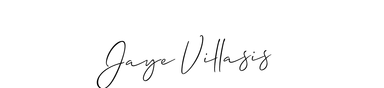 if you are searching for the best signature style for your name Jaye Villasis. so please give up your signature search. here we have designed multiple signature styles  using Allison_Script. Jaye Villasis signature style 2 images and pictures png