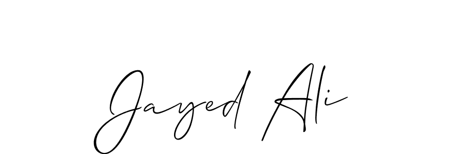 Create a beautiful signature design for name Jayed Ali. With this signature (Allison_Script) fonts, you can make a handwritten signature for free. Jayed Ali signature style 2 images and pictures png