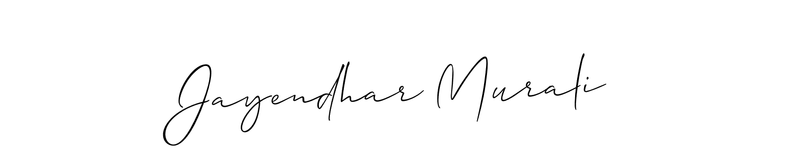 Also You can easily find your signature by using the search form. We will create Jayendhar Murali name handwritten signature images for you free of cost using Allison_Script sign style. Jayendhar Murali signature style 2 images and pictures png