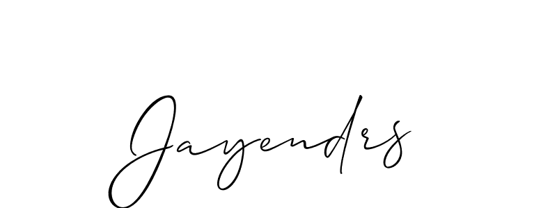 Create a beautiful signature design for name Jayendrs. With this signature (Allison_Script) fonts, you can make a handwritten signature for free. Jayendrs signature style 2 images and pictures png