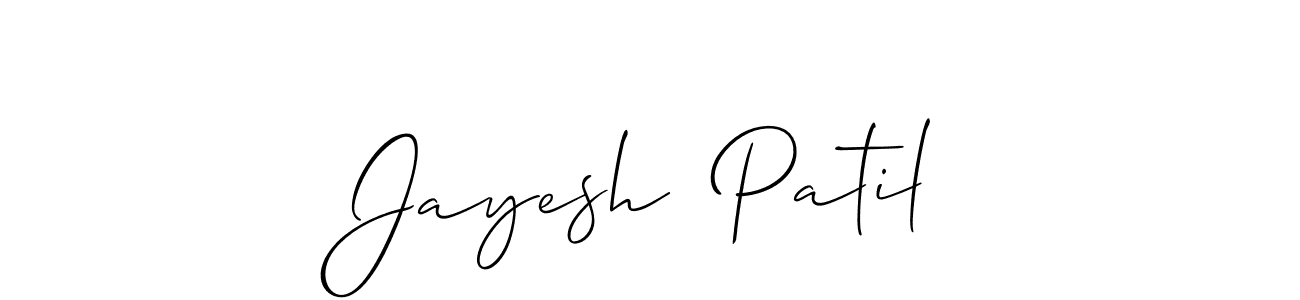 How to make Jayesh  Patil name signature. Use Allison_Script style for creating short signs online. This is the latest handwritten sign. Jayesh  Patil signature style 2 images and pictures png