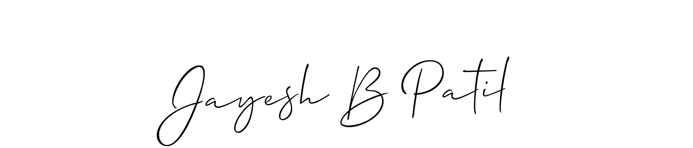Design your own signature with our free online signature maker. With this signature software, you can create a handwritten (Allison_Script) signature for name Jayesh B Patil. Jayesh B Patil signature style 2 images and pictures png