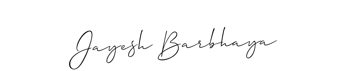 if you are searching for the best signature style for your name Jayesh Barbhaya. so please give up your signature search. here we have designed multiple signature styles  using Allison_Script. Jayesh Barbhaya signature style 2 images and pictures png
