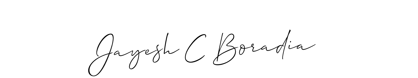 Similarly Allison_Script is the best handwritten signature design. Signature creator online .You can use it as an online autograph creator for name Jayesh C Boradia. Jayesh C Boradia signature style 2 images and pictures png