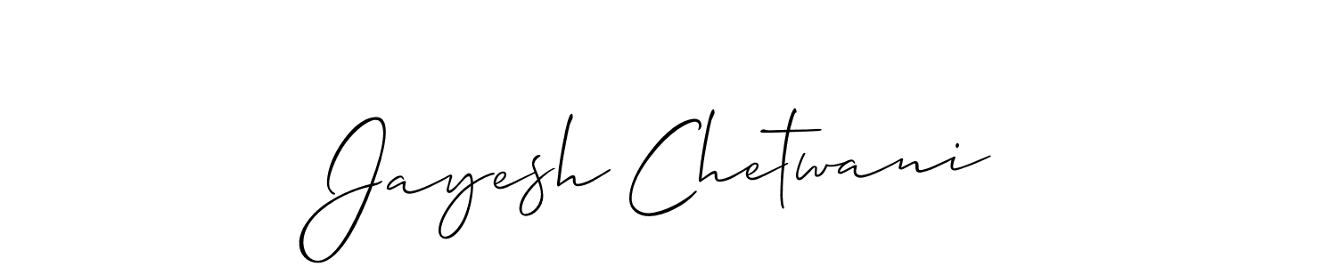 if you are searching for the best signature style for your name Jayesh Chetwani. so please give up your signature search. here we have designed multiple signature styles  using Allison_Script. Jayesh Chetwani signature style 2 images and pictures png