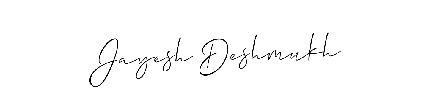 How to make Jayesh Deshmukh signature? Allison_Script is a professional autograph style. Create handwritten signature for Jayesh Deshmukh name. Jayesh Deshmukh signature style 2 images and pictures png