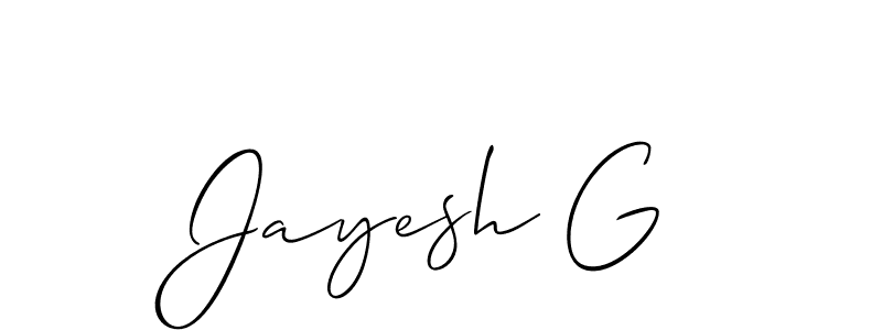 Also You can easily find your signature by using the search form. We will create Jayesh G name handwritten signature images for you free of cost using Allison_Script sign style. Jayesh G signature style 2 images and pictures png