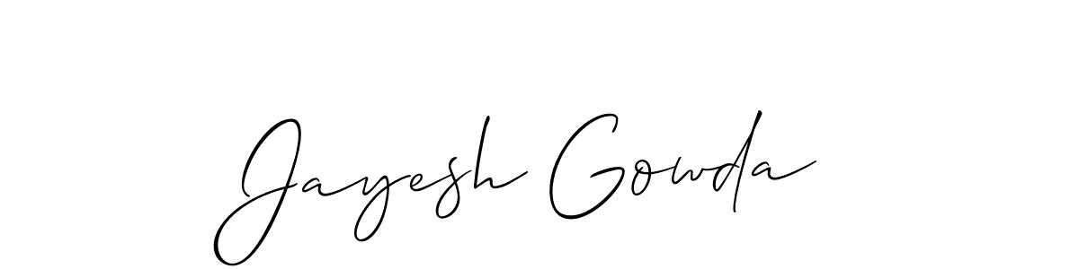 This is the best signature style for the Jayesh Gowda name. Also you like these signature font (Allison_Script). Mix name signature. Jayesh Gowda signature style 2 images and pictures png