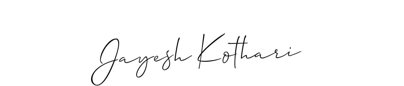 if you are searching for the best signature style for your name Jayesh Kothari. so please give up your signature search. here we have designed multiple signature styles  using Allison_Script. Jayesh Kothari signature style 2 images and pictures png