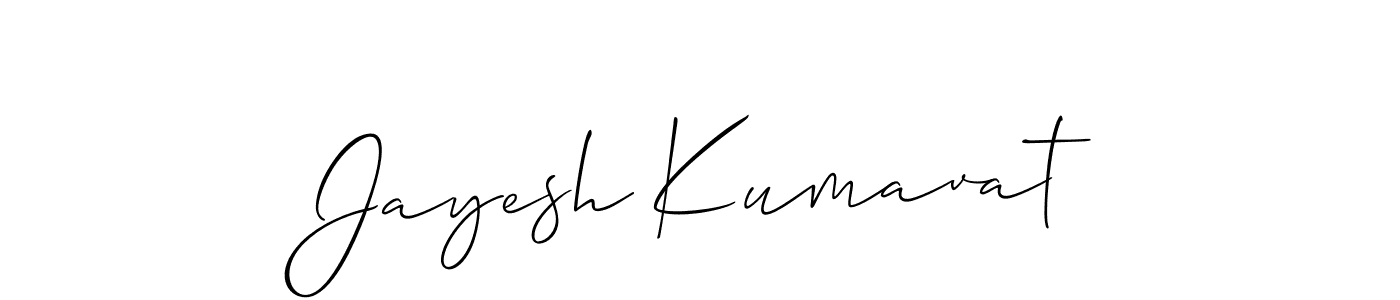 You should practise on your own different ways (Allison_Script) to write your name (Jayesh Kumavat) in signature. don't let someone else do it for you. Jayesh Kumavat signature style 2 images and pictures png