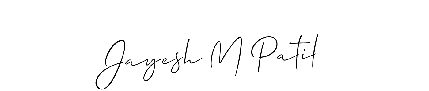 Design your own signature with our free online signature maker. With this signature software, you can create a handwritten (Allison_Script) signature for name Jayesh M Patil. Jayesh M Patil signature style 2 images and pictures png