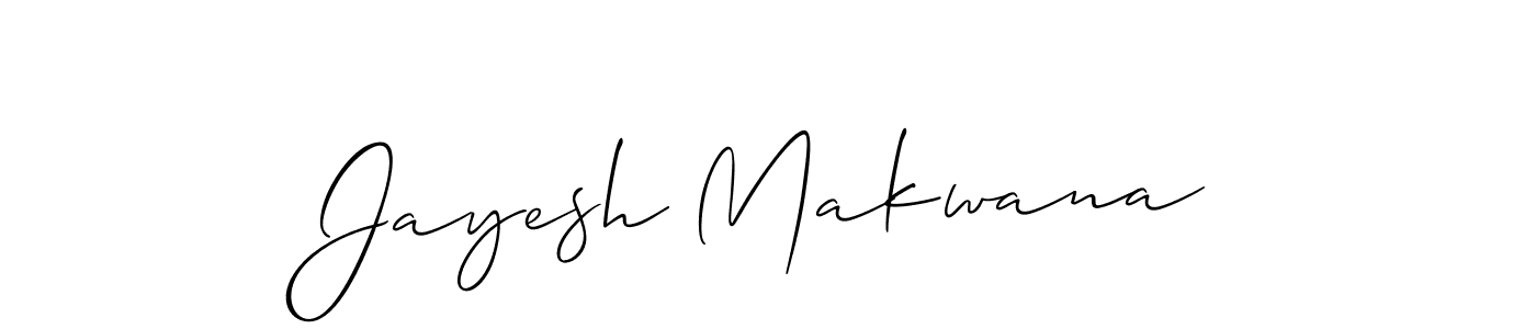 The best way (Allison_Script) to make a short signature is to pick only two or three words in your name. The name Jayesh Makwana include a total of six letters. For converting this name. Jayesh Makwana signature style 2 images and pictures png