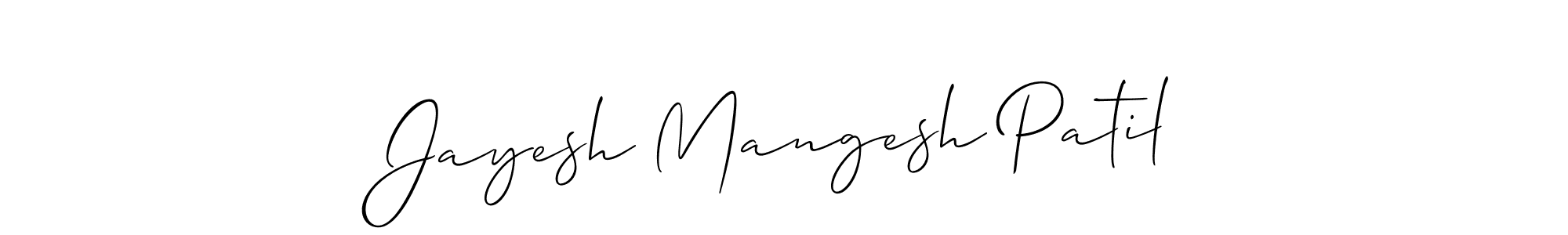 Make a short Jayesh Mangesh Patil signature style. Manage your documents anywhere anytime using Allison_Script. Create and add eSignatures, submit forms, share and send files easily. Jayesh Mangesh Patil signature style 2 images and pictures png
