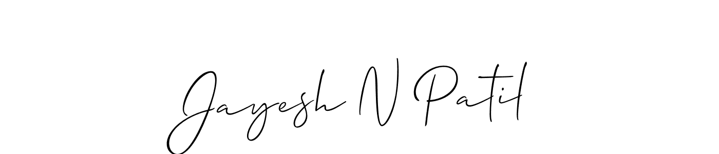 Use a signature maker to create a handwritten signature online. With this signature software, you can design (Allison_Script) your own signature for name Jayesh N Patil. Jayesh N Patil signature style 2 images and pictures png