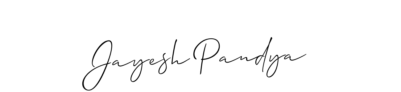 Use a signature maker to create a handwritten signature online. With this signature software, you can design (Allison_Script) your own signature for name Jayesh Pandya. Jayesh Pandya signature style 2 images and pictures png