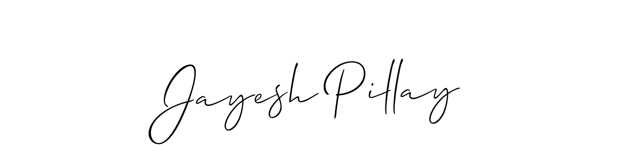 This is the best signature style for the Jayesh Pillay name. Also you like these signature font (Allison_Script). Mix name signature. Jayesh Pillay signature style 2 images and pictures png