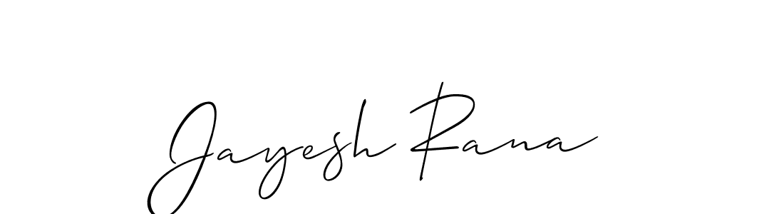 Design your own signature with our free online signature maker. With this signature software, you can create a handwritten (Allison_Script) signature for name Jayesh Rana. Jayesh Rana signature style 2 images and pictures png