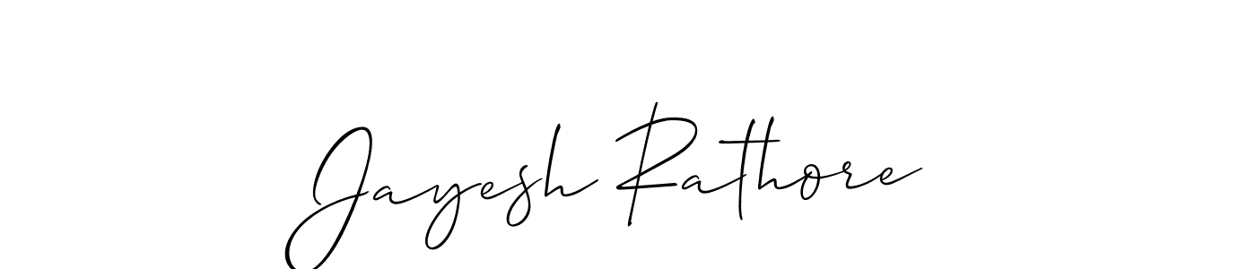 Use a signature maker to create a handwritten signature online. With this signature software, you can design (Allison_Script) your own signature for name Jayesh Rathore. Jayesh Rathore signature style 2 images and pictures png