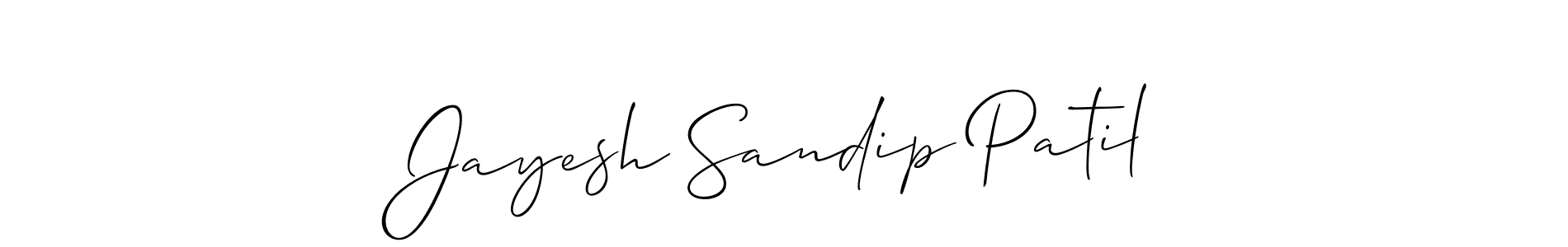 Allison_Script is a professional signature style that is perfect for those who want to add a touch of class to their signature. It is also a great choice for those who want to make their signature more unique. Get Jayesh Sandip Patil name to fancy signature for free. Jayesh Sandip Patil signature style 2 images and pictures png