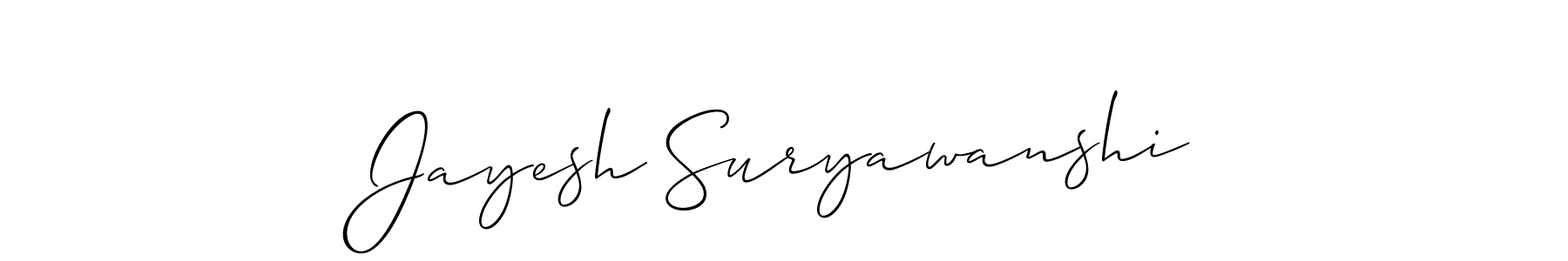Use a signature maker to create a handwritten signature online. With this signature software, you can design (Allison_Script) your own signature for name Jayesh Suryawanshi. Jayesh Suryawanshi signature style 2 images and pictures png