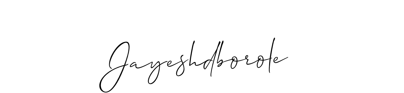 Use a signature maker to create a handwritten signature online. With this signature software, you can design (Allison_Script) your own signature for name Jayeshdborole. Jayeshdborole signature style 2 images and pictures png