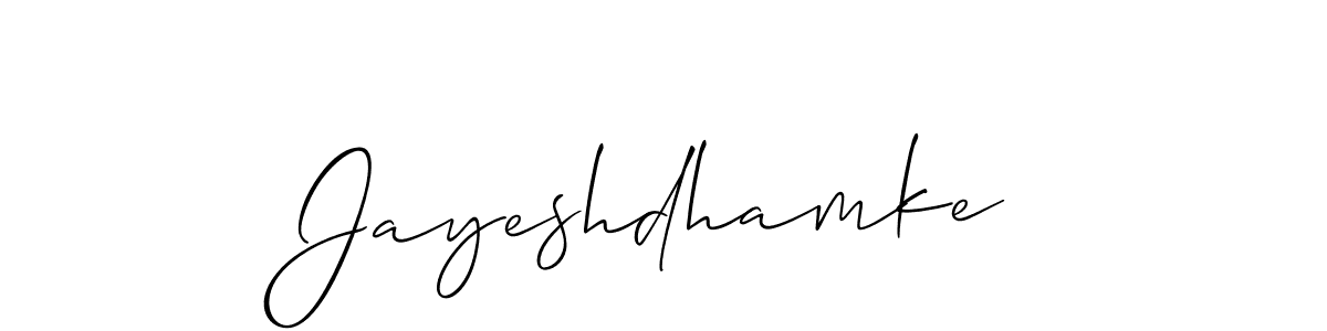 It looks lik you need a new signature style for name Jayeshdhamke. Design unique handwritten (Allison_Script) signature with our free signature maker in just a few clicks. Jayeshdhamke signature style 2 images and pictures png