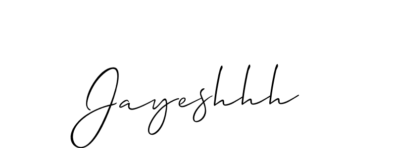 Use a signature maker to create a handwritten signature online. With this signature software, you can design (Allison_Script) your own signature for name Jayeshhh. Jayeshhh signature style 2 images and pictures png
