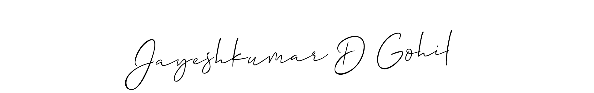 Use a signature maker to create a handwritten signature online. With this signature software, you can design (Allison_Script) your own signature for name Jayeshkumar D Gohil. Jayeshkumar D Gohil signature style 2 images and pictures png