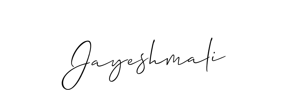 How to make Jayeshmali signature? Allison_Script is a professional autograph style. Create handwritten signature for Jayeshmali name. Jayeshmali signature style 2 images and pictures png