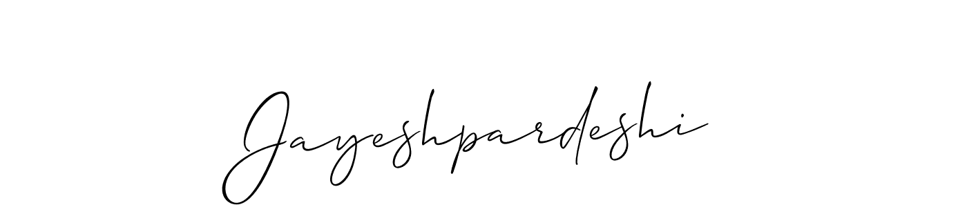 How to make Jayeshpardeshi signature? Allison_Script is a professional autograph style. Create handwritten signature for Jayeshpardeshi name. Jayeshpardeshi signature style 2 images and pictures png