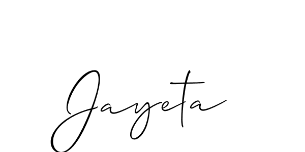 Similarly Allison_Script is the best handwritten signature design. Signature creator online .You can use it as an online autograph creator for name Jayeta. Jayeta signature style 2 images and pictures png