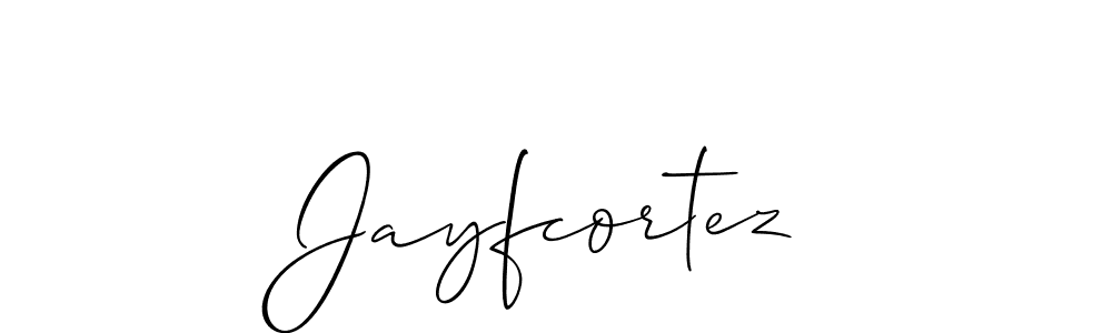 Design your own signature with our free online signature maker. With this signature software, you can create a handwritten (Allison_Script) signature for name Jayfcortez. Jayfcortez signature style 2 images and pictures png