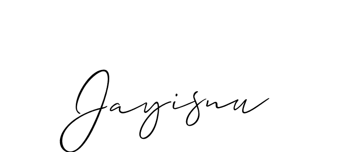 Design your own signature with our free online signature maker. With this signature software, you can create a handwritten (Allison_Script) signature for name Jayisnu. Jayisnu signature style 2 images and pictures png