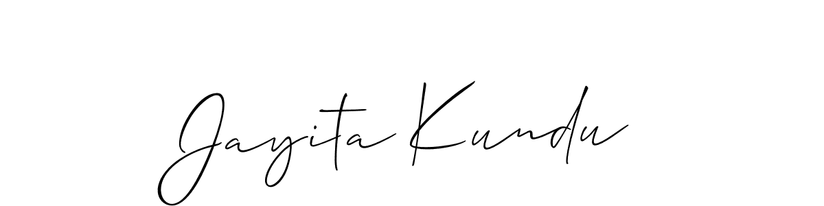 Also we have Jayita Kundu name is the best signature style. Create professional handwritten signature collection using Allison_Script autograph style. Jayita Kundu signature style 2 images and pictures png