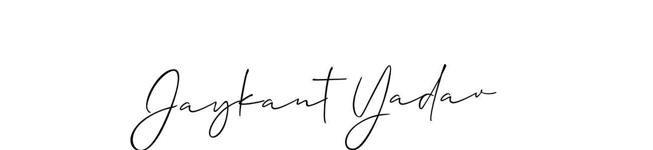 Also You can easily find your signature by using the search form. We will create Jaykant Yadav name handwritten signature images for you free of cost using Allison_Script sign style. Jaykant Yadav signature style 2 images and pictures png