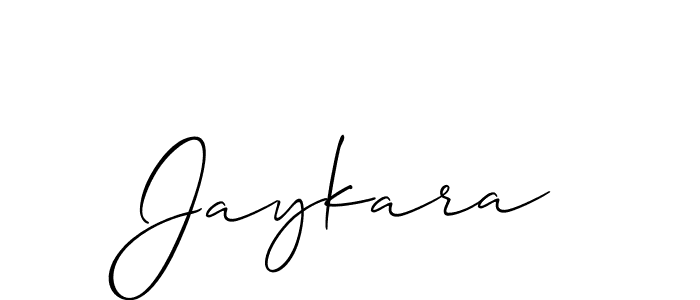 How to make Jaykara name signature. Use Allison_Script style for creating short signs online. This is the latest handwritten sign. Jaykara signature style 2 images and pictures png