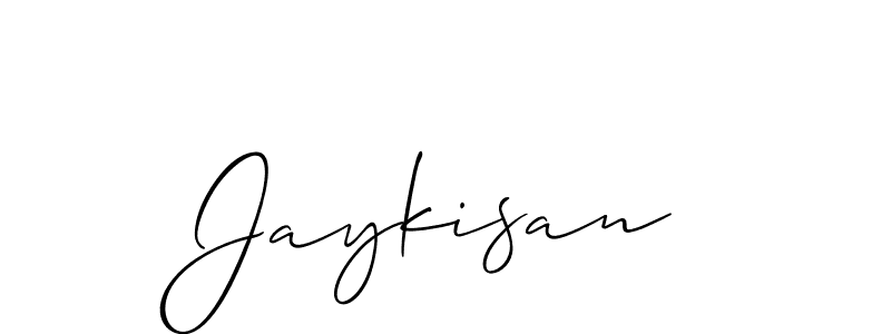 How to make Jaykisan signature? Allison_Script is a professional autograph style. Create handwritten signature for Jaykisan name. Jaykisan signature style 2 images and pictures png