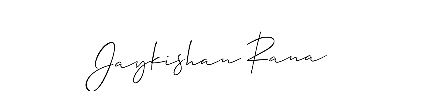 Design your own signature with our free online signature maker. With this signature software, you can create a handwritten (Allison_Script) signature for name Jaykishan Rana. Jaykishan Rana signature style 2 images and pictures png