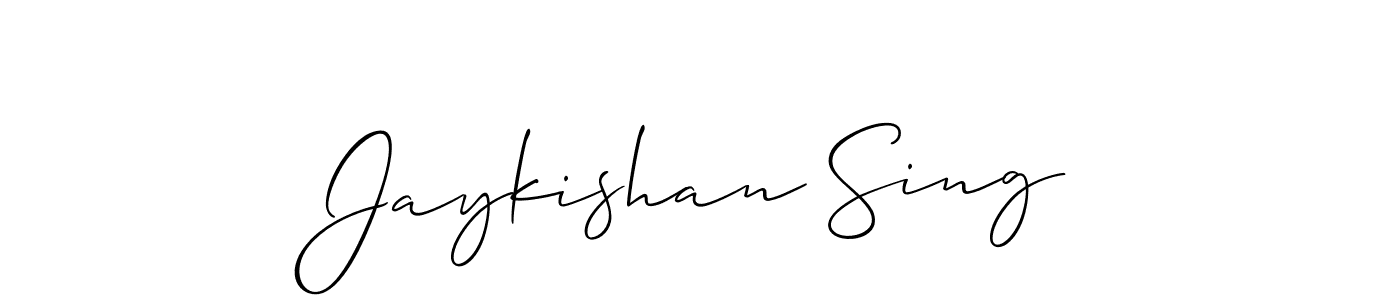 Design your own signature with our free online signature maker. With this signature software, you can create a handwritten (Allison_Script) signature for name Jaykishan Sing. Jaykishan Sing signature style 2 images and pictures png