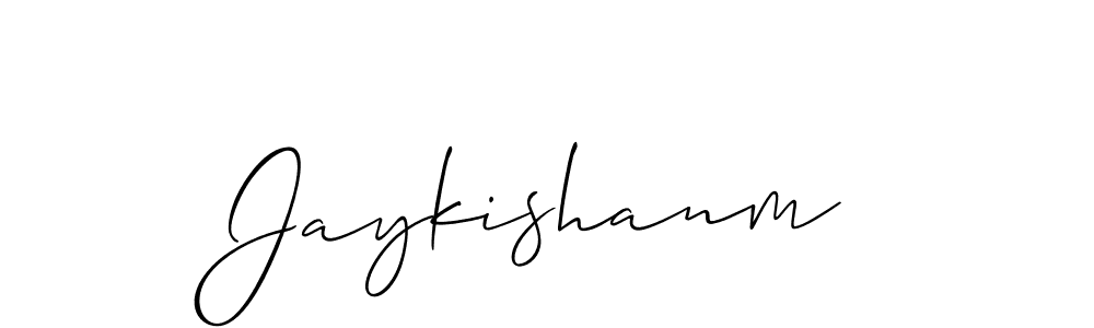 Use a signature maker to create a handwritten signature online. With this signature software, you can design (Allison_Script) your own signature for name Jaykishanm. Jaykishanm signature style 2 images and pictures png